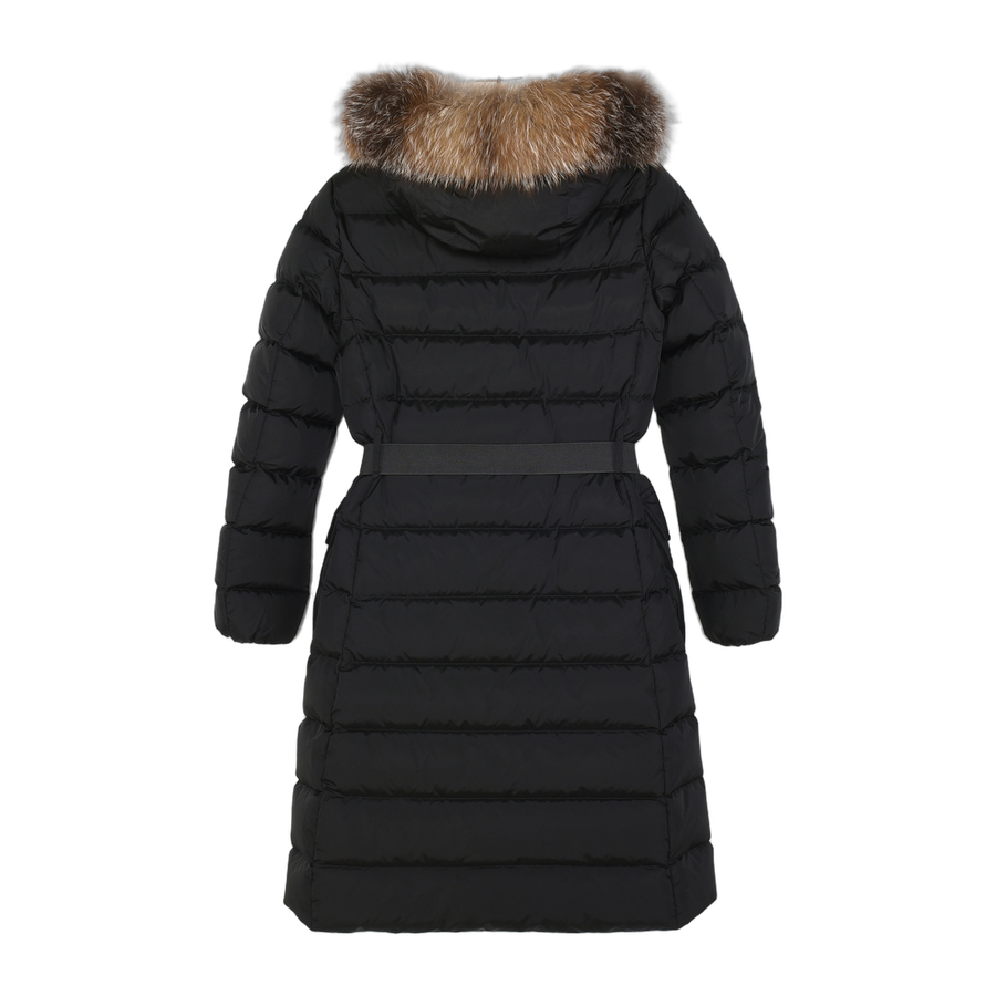 Moncler Khloe Hooded Long Down Jacket — #174