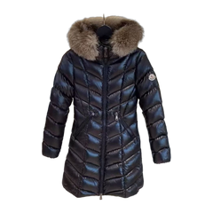 Moncler Hooded Long Down Coat — #176