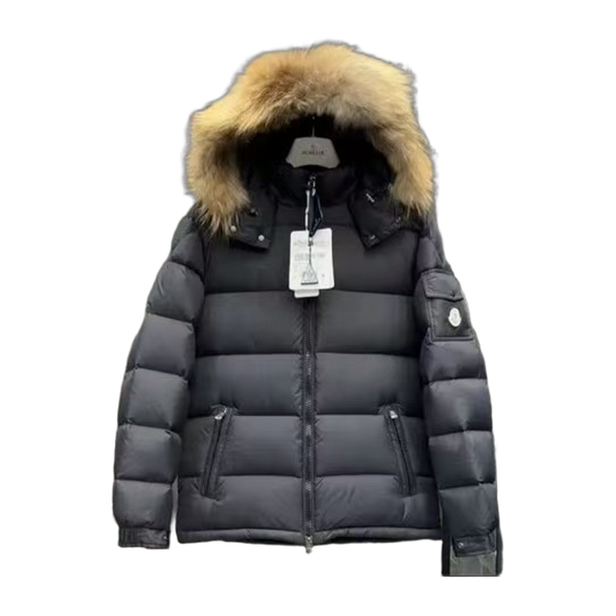 Moncler Maya Hooded Short Down Jacket — Navy — #232