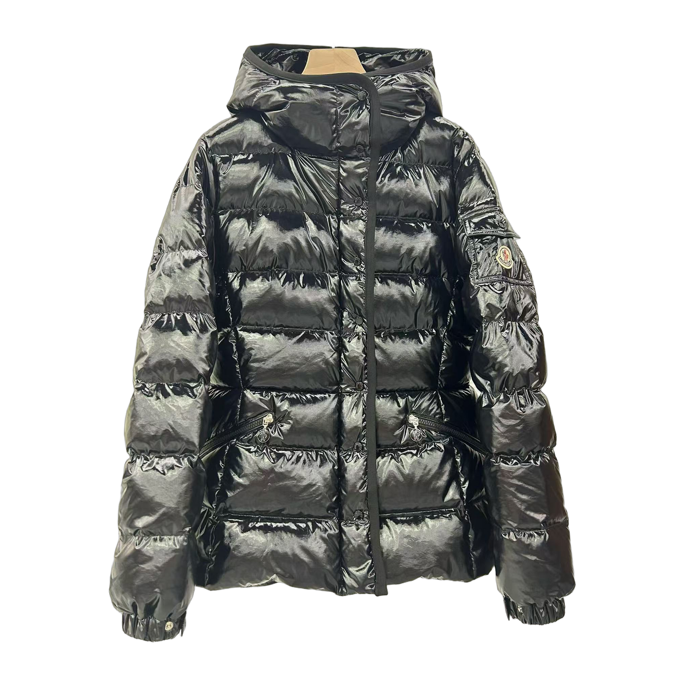 Moncler Barante Fitted Short Down Jacket — Off White — #290