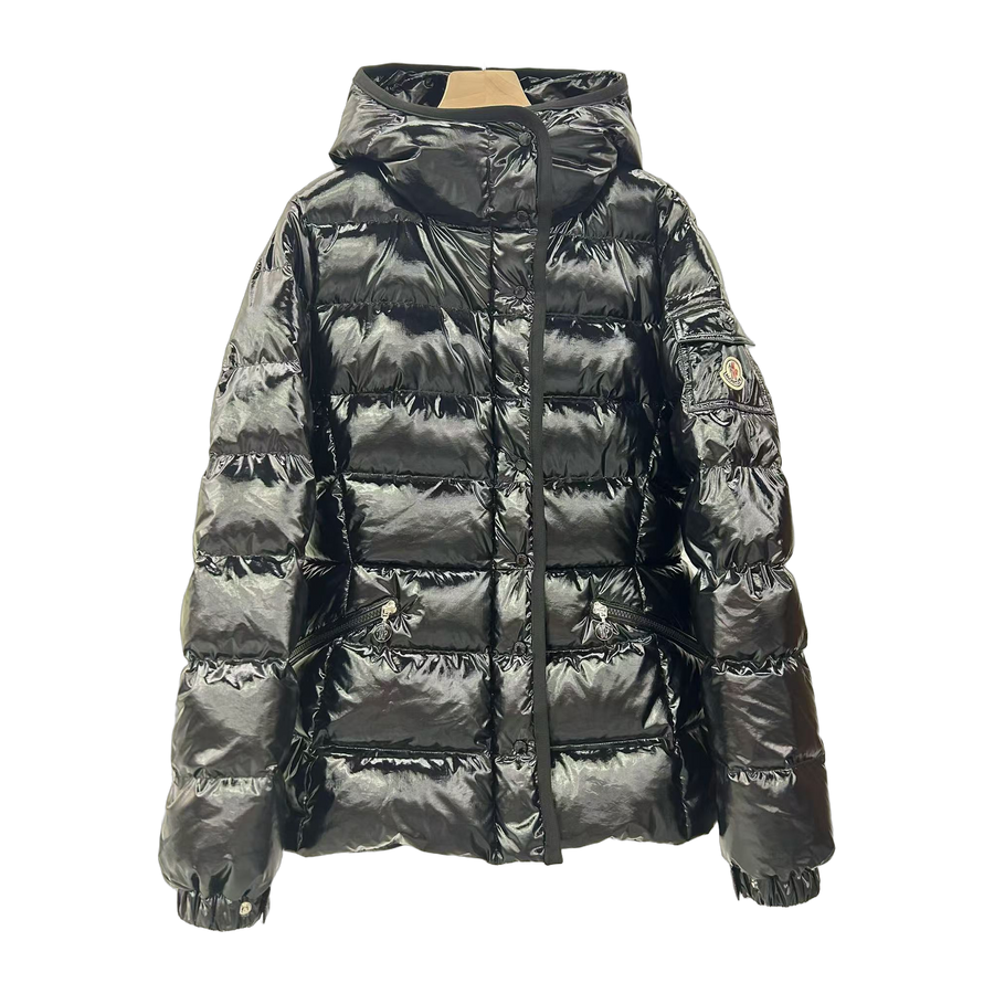Moncler Barante Fitted Short Down Jacket — Off White — #290