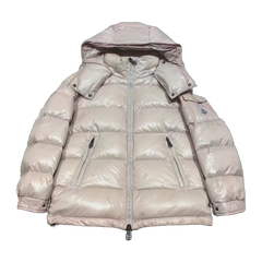 Moncler Maire Hooded Short Down Jacket — Pink — #267