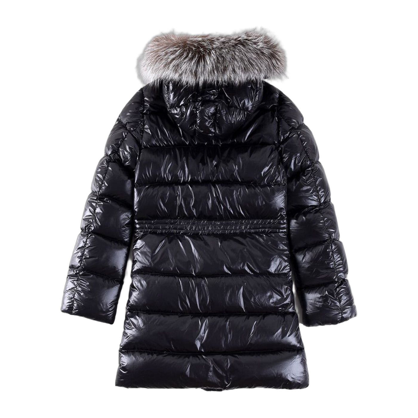 Moncler Oversized-Fur-Trim Drawstring-Waist Down Jacket — #241