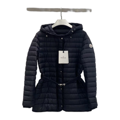 Moncler Oredon Belted Long Down Jacket — Red — #192