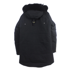 Moose Knuckles Gold-Lined Fur-Trim Parka — Black — #313
