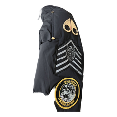 Moose Knuckles Patch-Detail Hooded Bomber — Black — #315
