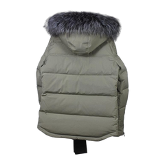 Moose Knuckles Shearling-Trim 3Q Puffer Jacket — Grey — #331