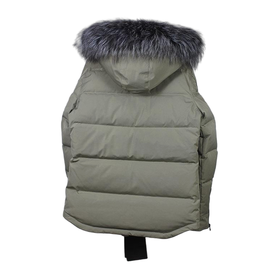 Moose Knuckles Shearling-Trim 3Q Puffer Jacket — Grey — #331