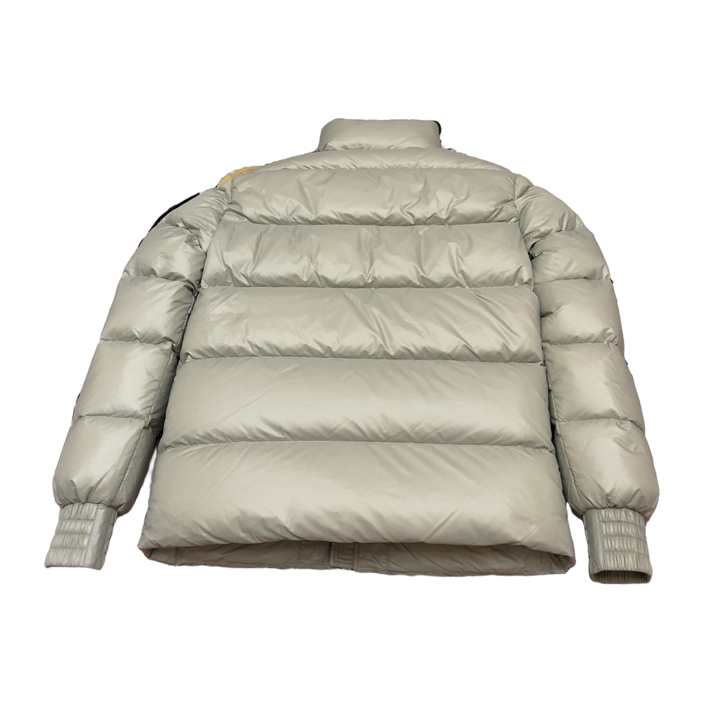 Moose Knuckles Quilted Logo-Zip Puffer Bomber — Off White — #314