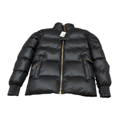 Moose Knuckles Quilted Logo-Zip Puffer Bomber — Off White — #314