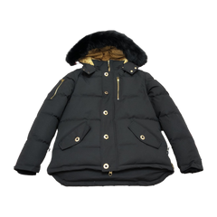 Moose Knuckles Men's Original Gold Series Shearling-Trim 3Q Jacket — Black — #317