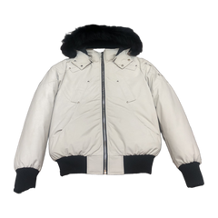 Moose Knuckles Men's Original Ballistic Shearling-Trim Bomber Jacket — Black — #319
