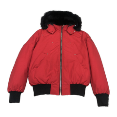 Moose Knuckles Men's Original Ballistic Shearling-Trim Bomber Jacket — Black — #319
