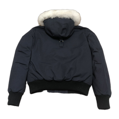 Moose Knuckles Men's Original Ballistic Shearling-Trim Bomber Jacket — Black — #319