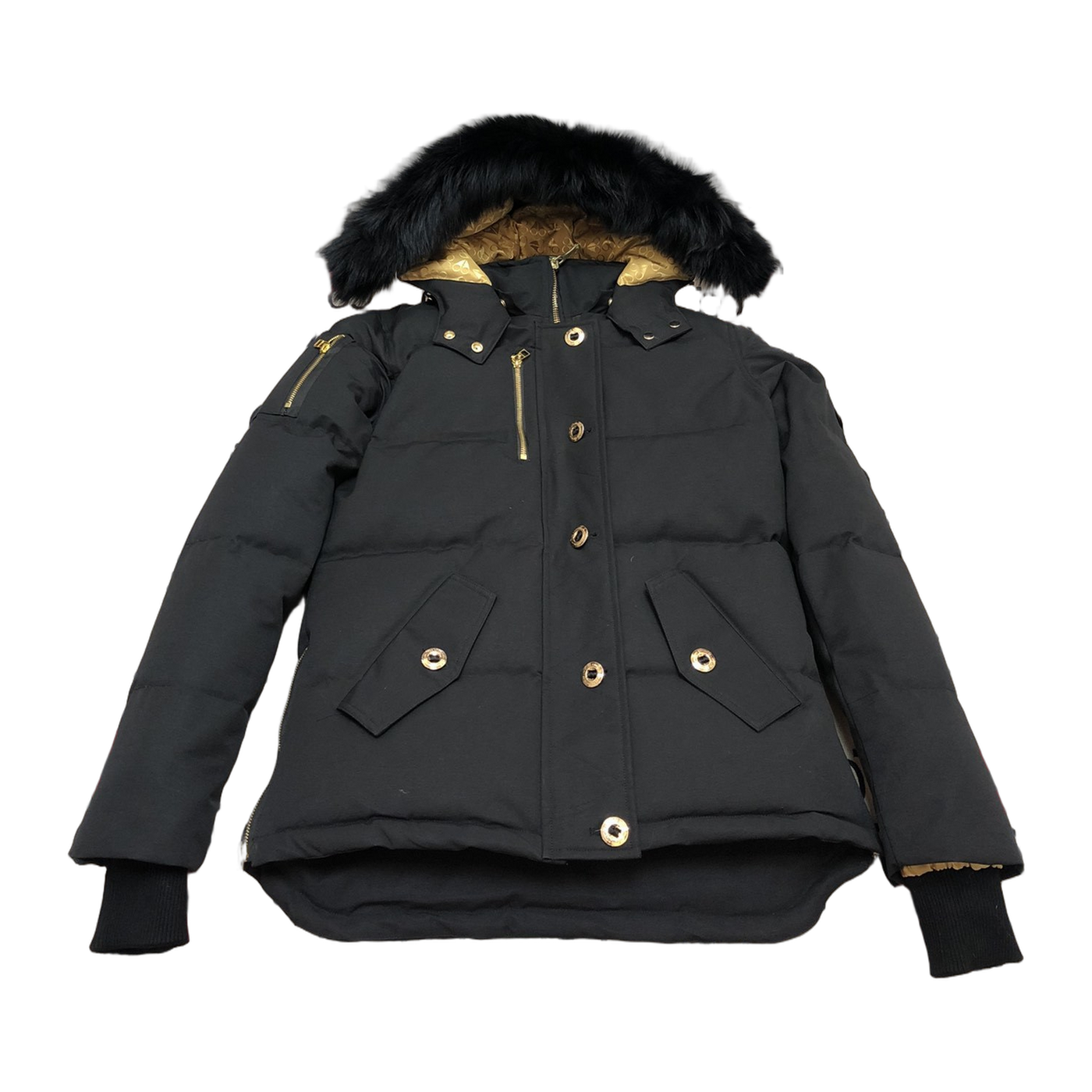 Moose Knuckles Men's Original Gold Series Shearling-Trim 3Q Jacket — Black — #320