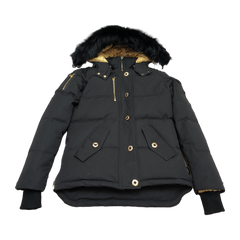 Moose Knuckles Men's Original Gold Series Shearling-Trim 3Q Jacket — Black — #320