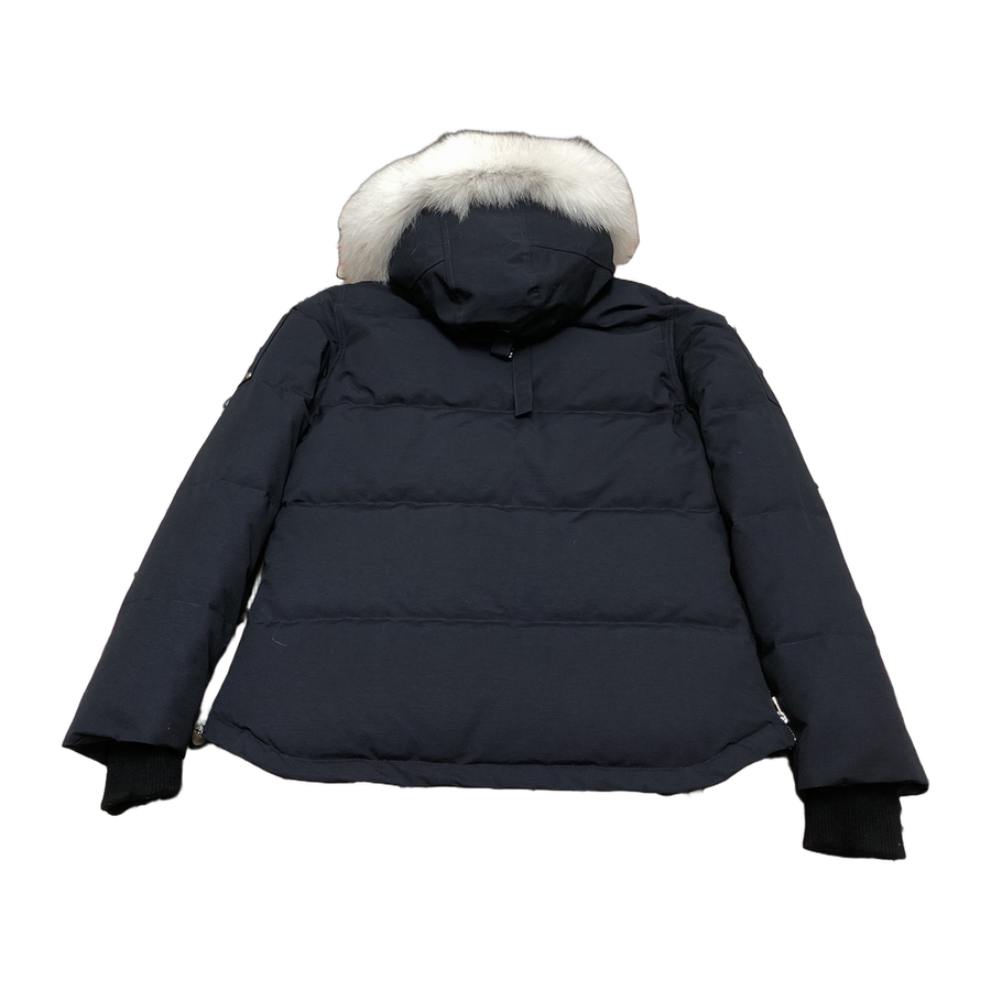 Moose Knuckles Women's Original Shearling-Trim 3Q Jacket — Navy — #321
