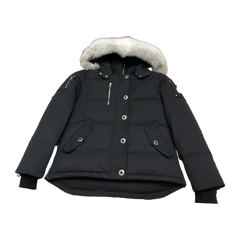 Moose Knuckles Women's Original Shearling-Trim 3Q Jacket — Navy — #321