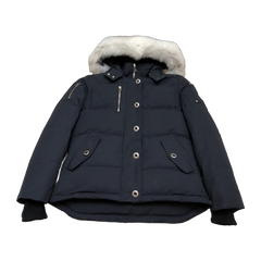Moose Knuckles Women's Original Shearling-Trim 3Q Jacket — Navy — #321