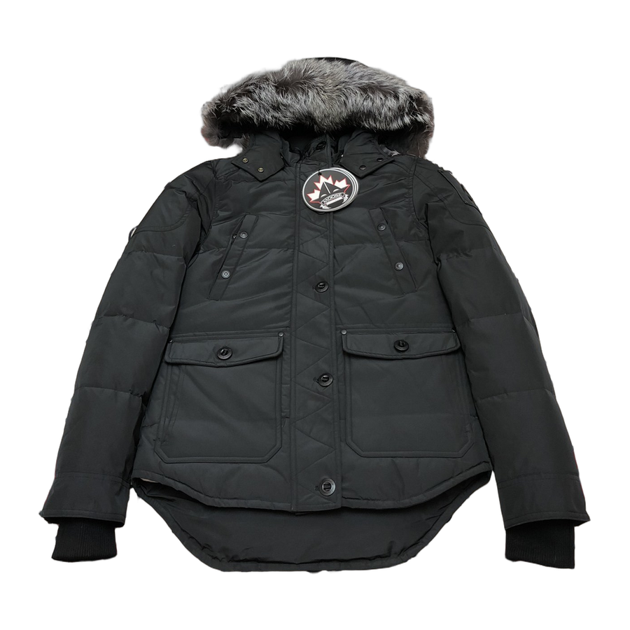 Moose Knuckles Women's Onyx Round Island Shearling Down Jacket — Off White — #322
