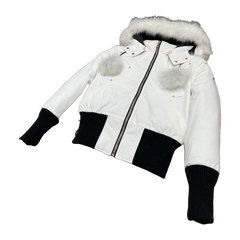 Moose Knuckles Women's Original Debbie Shearling-Trim Bomber Jacket — Red — #323