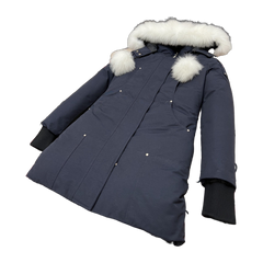 Moose Knuckles Women's Original Shearling-Trim Stirling Parka — Navy — #324
