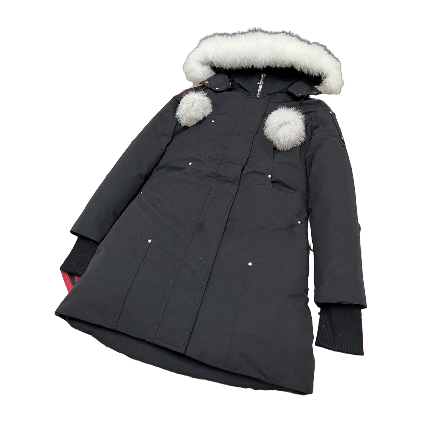Moose Knuckles Women's Original Shearling-Trim Stirling Parka — Navy — #324