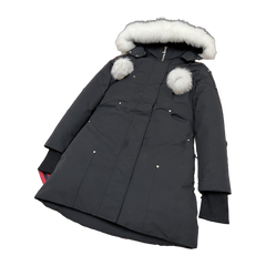 Moose Knuckles Women's Original Shearling-Trim Stirling Parka — Navy — #324