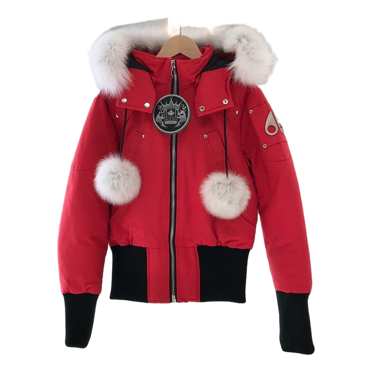Moose Knuckles Debbie Fur-Trim Bomber Jacket — #344