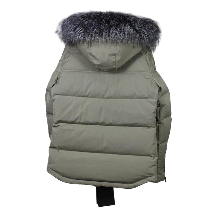 Moose Knuckles Fur-Trim Quilted Jacket — Grey — #331
