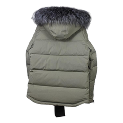 Moose Knuckles Fur-Trim Quilted Jacket — Grey — #331