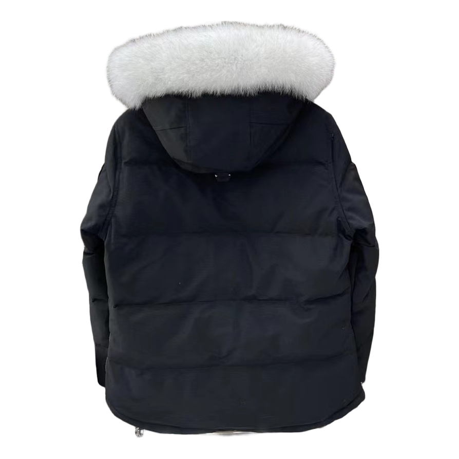 Moose Knuckles Fur-Trim Quilted Puffer Jacket — #346