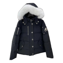 Moose Knuckles Fur-Trim Quilted Puffer Jacket — #346