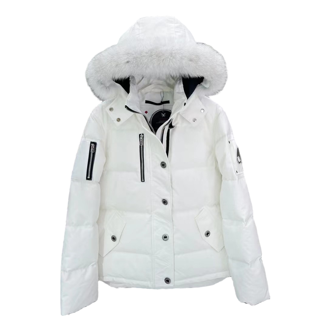 Moose Knuckles Fur-Trim Quilted Puffer Jacket — #346