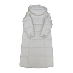 New Balance Unisex Long Down Coat — Off White — #348