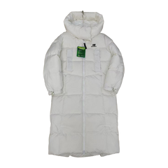 New Balance Unisex Long Down Coat — Off White — #348