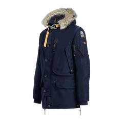 Parajumpers Logo-Patch Hooded Down Jacket — Green & Red — #357