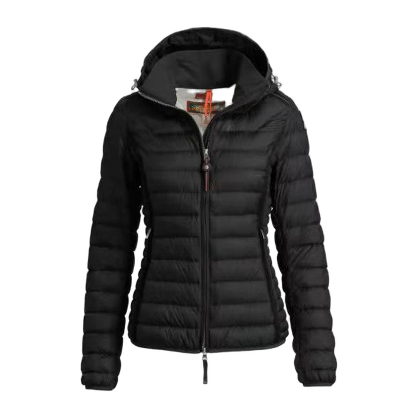 Parajumpers Logo-Patch Hooded Down Jacket — Green & Red — #357