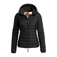 Parajumpers Logo-Patch Hooded Down Jacket — Green & Red — #357