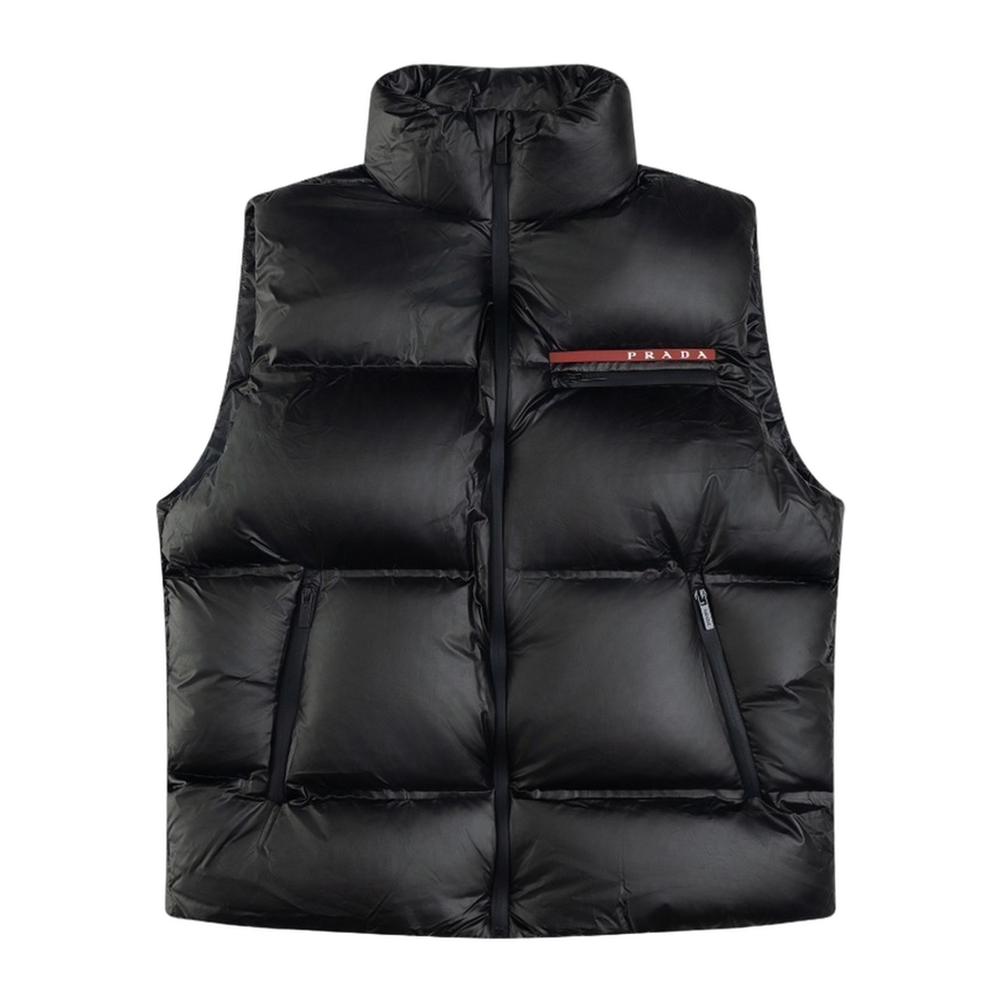 Prada Linea Rossa Down Vest — Red — #367