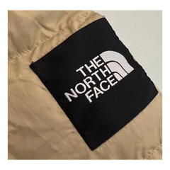 The North Face Colour-Block Hooded Long Puffer — Tan — #368