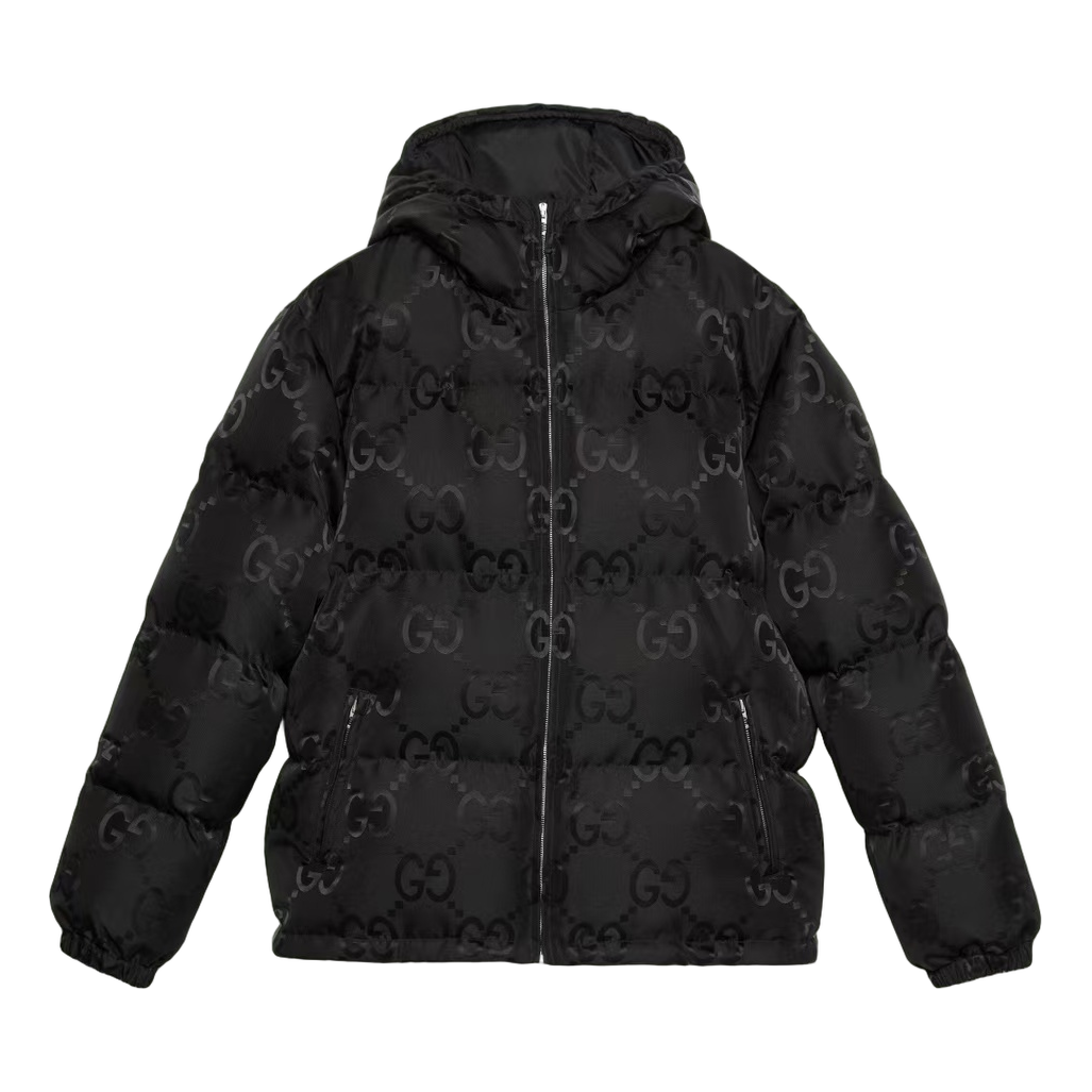 Gucci Double G Pattern Puffer Jacket — Black — #126