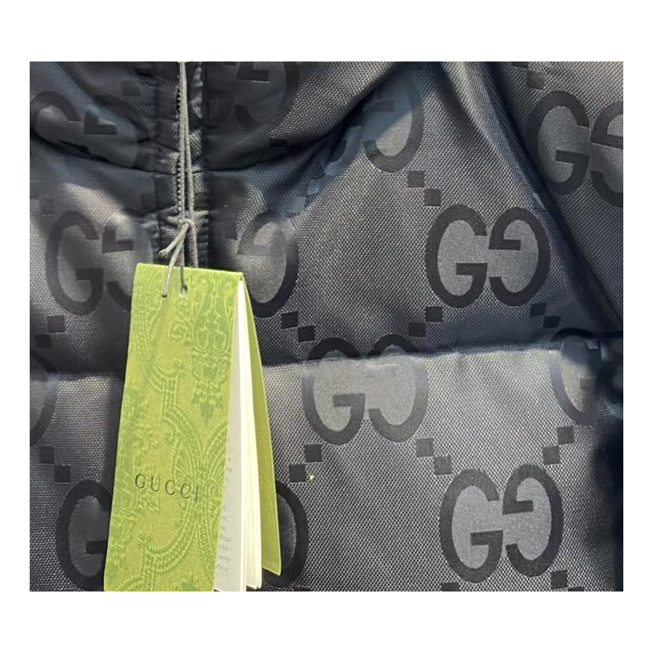 Gucci Double G Pattern Puffer Jacket — Black — #126