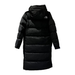 The North Face Colour-Block Checkerboard Long Down Coat — Black — #369