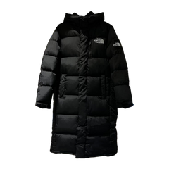 The North Face Colour-Block Checkerboard Long Down Coat — Black — #369