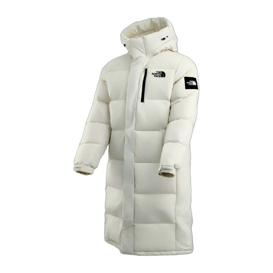 The North Face Colour-Block Long Down Coat — Black & White — #370