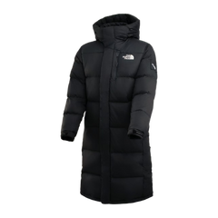 The North Face Colour-Block Long Down Coat — Black & White — #370