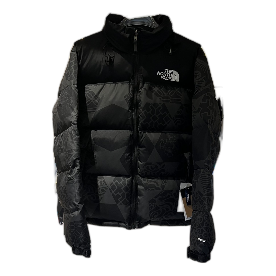 The North Face 1996 Nuptse Patterned Puffer Jacket — Black — #384