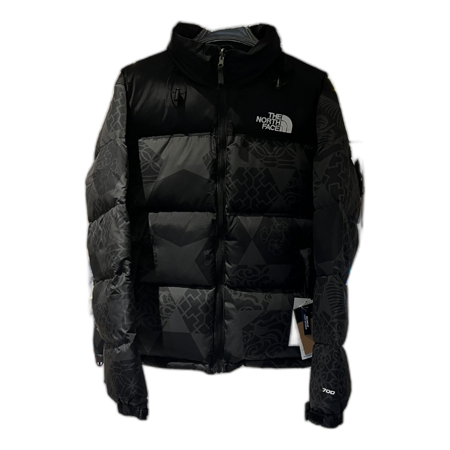 The North Face 1996 Nuptse Patterned Puffer Jacket — Black — #384