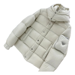 Prada Hooded Puffer Jacket with Sleeve Pouch — #362